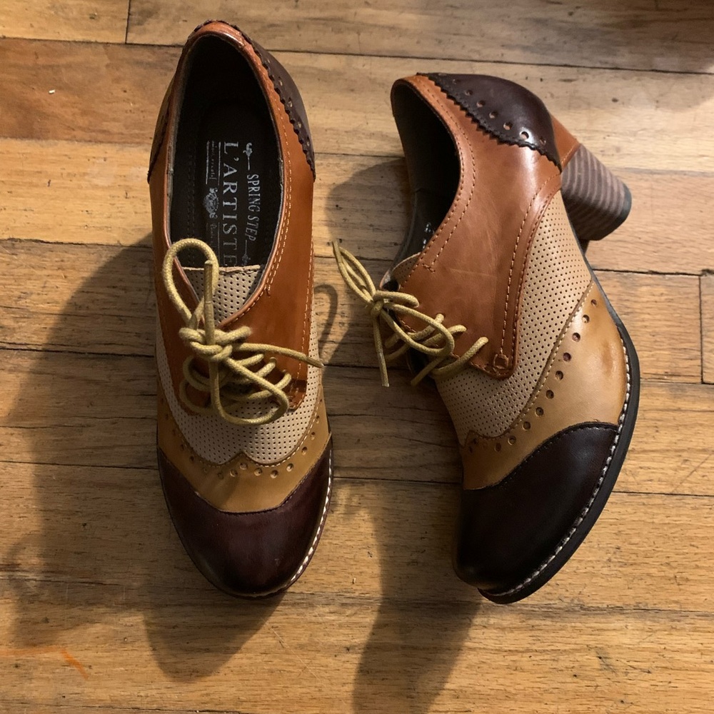 L’artiste bardot Classic 3-tone leather heels 37 size 7 - Picture 4 of 9